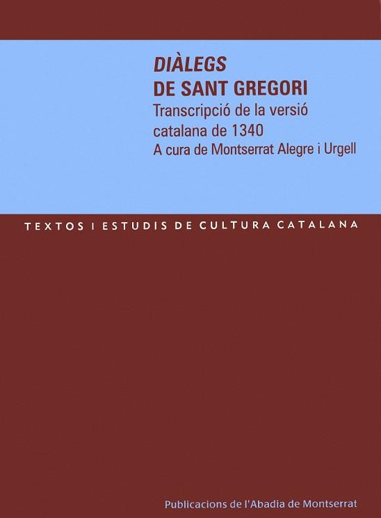 DIÀLEGS DE SANT GREGORI | 9788484158394 | ALEGRE I URGELL, MONTSERRAT
