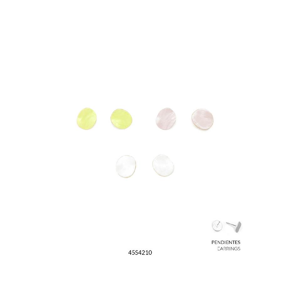 ARRECADES TOPO DAURADES IRREGULAR PASTEL | 45s4210