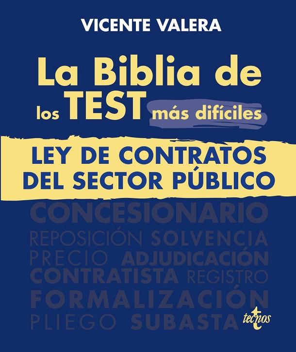 BIBLIA DE LOS TEST MÁS DIFÍCILES DE LA LEY DE CONTRATOS DEL SECTOR PÚBLICO, LA | 9788430987238 | VALERA, VICENTE