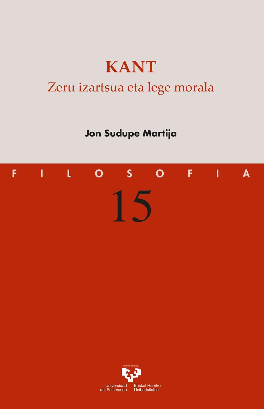 KANT. ZERU IZARTSUA ETA LEGE MORALA | 9788490828311 | SUDUPE MARTIJA, JON