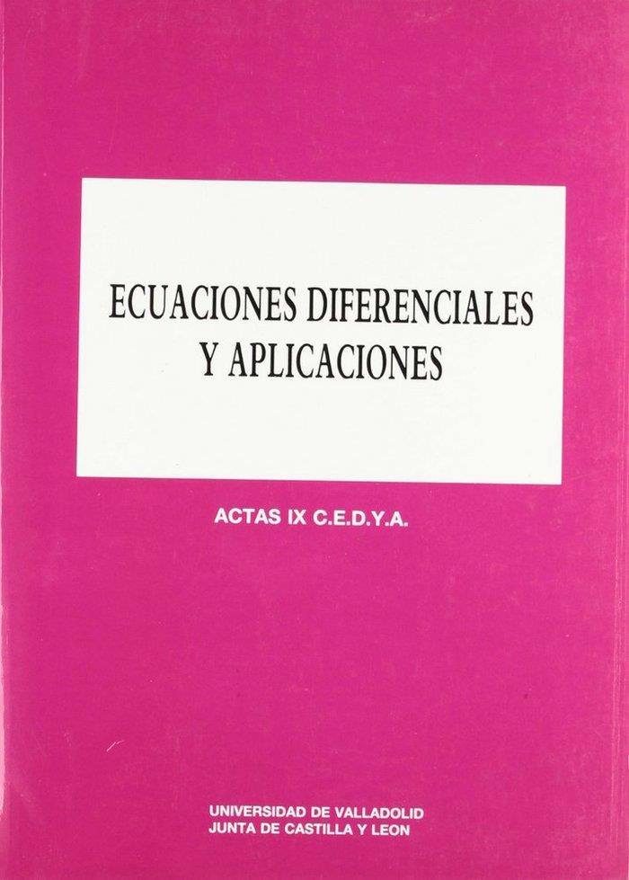 ECUACIONES DIFERENCIALES Y APLICACIONES. ACTAS IX C.E.D.Y.A. | 9788486192921 | MOZO FERNANDEZ, JORGE