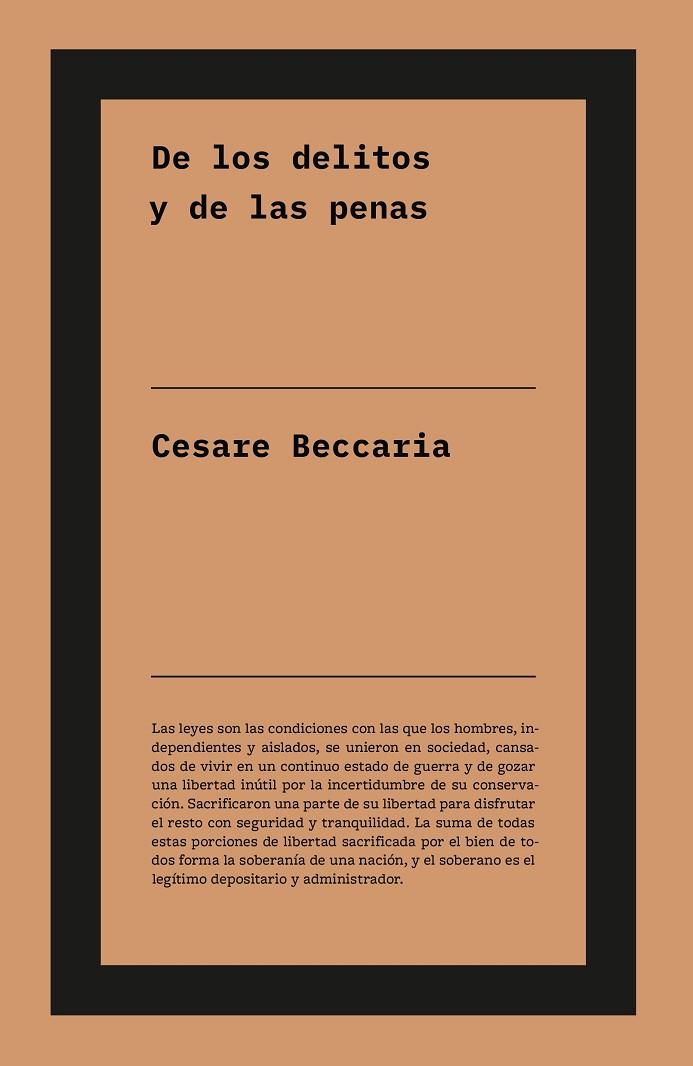 DE LOS DELITOS Y DE LAS PENAS | 9791388115028 | BECCARIA, CESARE