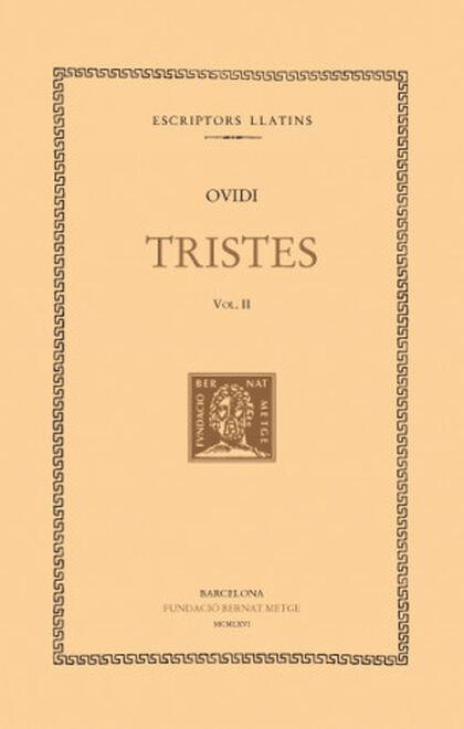 TRISTES -  II - LLIBRES III-V | 9788472259676 | OVIDI