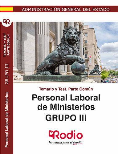 TEMARIO Y TEST. PARTE COMÚN. PERSONAL LABORAL DE MINISTERIOS. GRUPO III. | 9788417661540 | VARIOS AUTORES