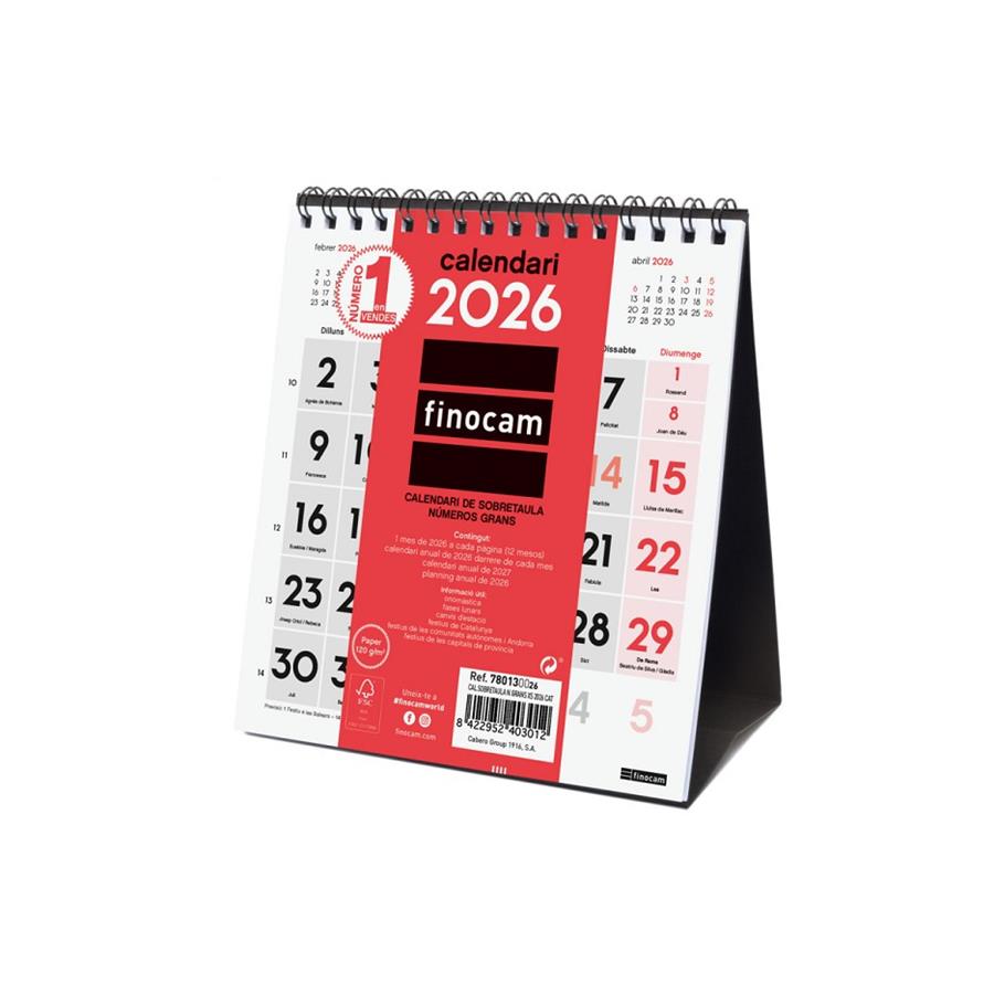 CALENDARI ANUAL CAL.SOBRET.N.GRANS XS 2026 | 8422952403012