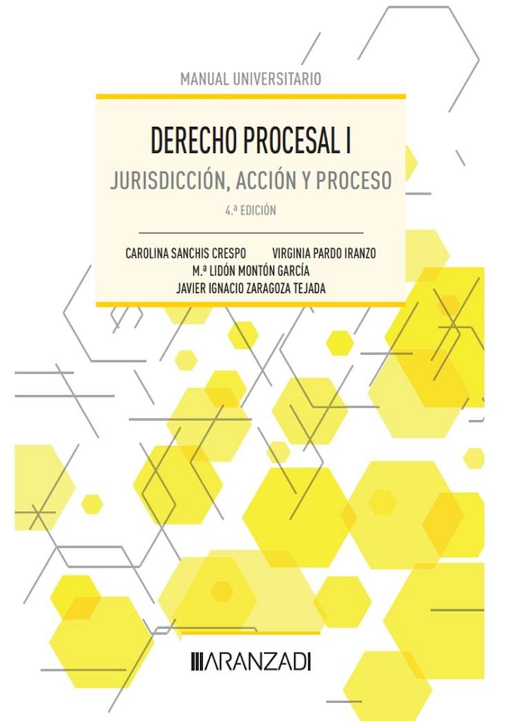 DERECHO PROCESAL I (4 EDICIÓN) | 9788411252676 | SANCHIS CRESPO, CAROLINA