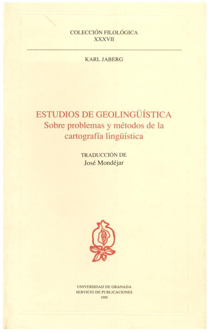 ESTUDIOS DE GEOLINGÜÍSTICA | 9788433820594 | JABERG, K.