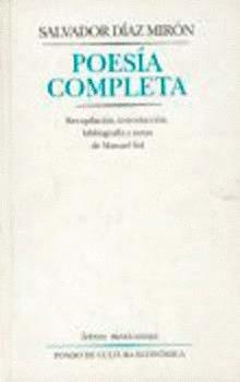 POESÍA COMPLETA | 9789681645182 | DÍAZ MIRÓN, SALVADOR