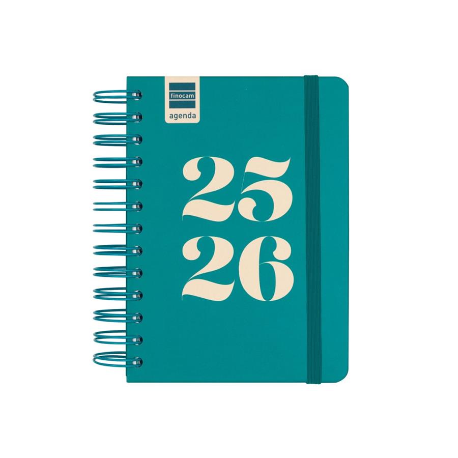 AGENDA DOBLE ESPIRAL CURS COSMO 1/8 1DP 25-26 AQUA | 8422952398714