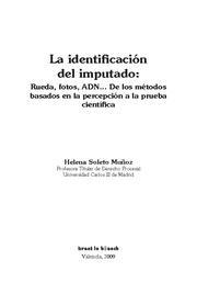 IDENTIFICACIÓN DEL IMPUTADO, LA | 9788498764963 | SOLETO MUÑOZ, HELENA