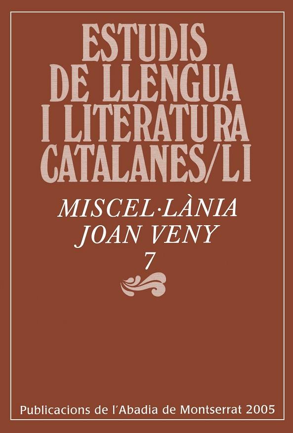 MISCEL·LÀNIA JOAN VENY 7 | 9788484157373 | VARIOS AUTORES