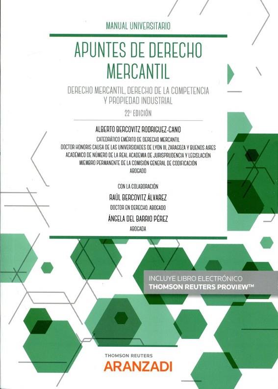 APUNTES DE DERECHO MERCANTIL | 9788413902449 | BERCOVITZ RODRIGUEZ-CANO, RODRIGO