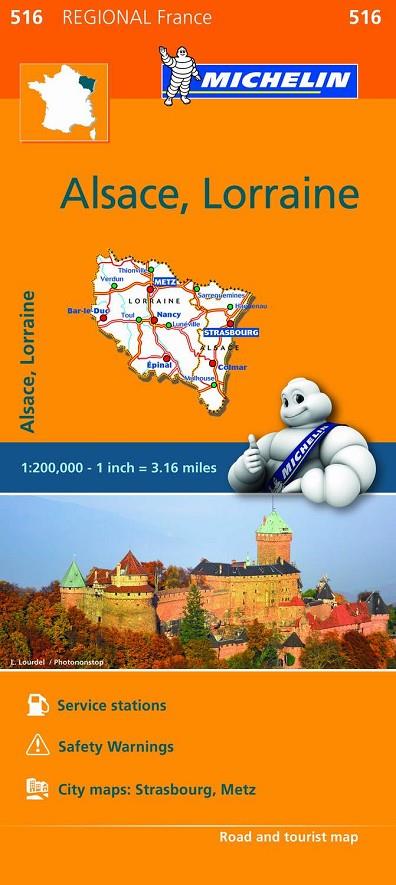 ALSACE, LORRAINE : MAPA 516 | 9782067209756 | VARIOS AUTORES