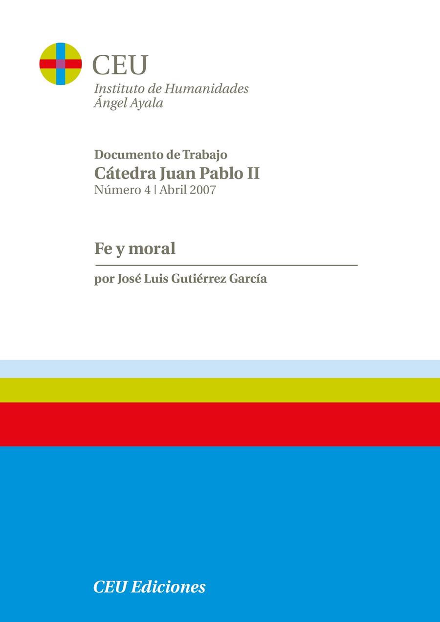 FE Y MORAL | 9788496860223 | GUTIERREZ GARCIA, JOSE LUIS