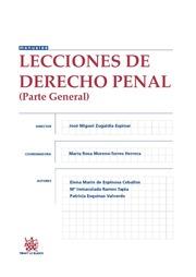 LECCIONES DE DERECHO PENAL (PARTE GENERAL) | 9788490865347 | ZUGALDÍA ESPINAR, JOSÉ MIGUEL