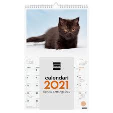 CALENDARI ANUAL PARET ESP25X40 2021GATETS CAT+ | 8422952304272