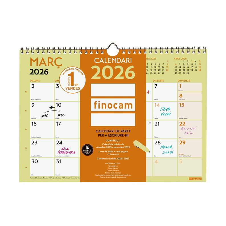 CALENDARI ANUAL CAL.PARET GRAFIK ESCR.A4 2026 | 8422952407553