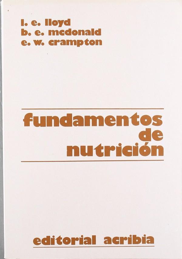 FUNDAMENTOS DE NUTRICIÓN | 9788420005089 | LLOYD, L. E.