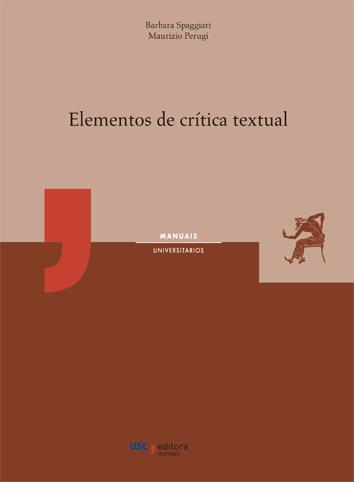 ELEMENTOS DE CRÍTICA TEXTUAL | 9788410142916 | SPAGGIARI, BARBARA / PERUGI, MAURIZIO