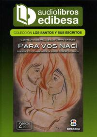 PARA VOS NACÍ | 9788484078357 | CANTERA MONTENEGRO, SANTIAGO