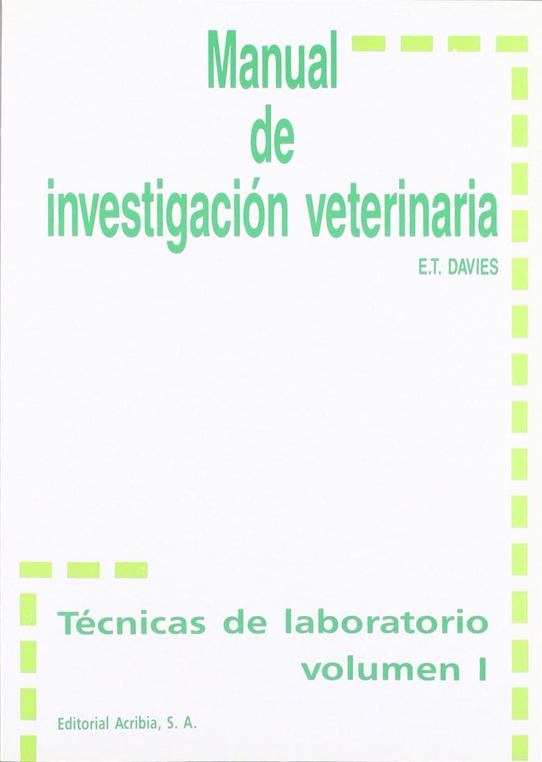 MANUAL DE INVESTIGACIÓN VETERINARIA | 9788420006611 | DAVIES, E. T.