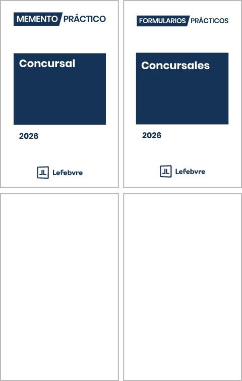 PACK MEMENTO CONCURSAL 2026 Y FORMULARIOS CONCURSALES 2026 | 9791387732578 | LEFEBVRE-EL DERECHO