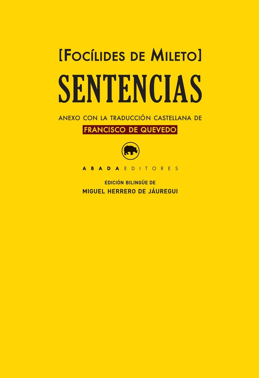 SENTENCIAS | 9788417301019 | DE MILETO, FOCILIDES