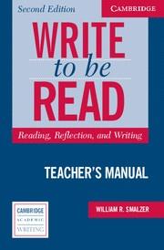 WRITE TO BE READ TEACHER'S MANUAL 2ND EDITION | 9780521547475 | SMALZER, WILLIAM R.