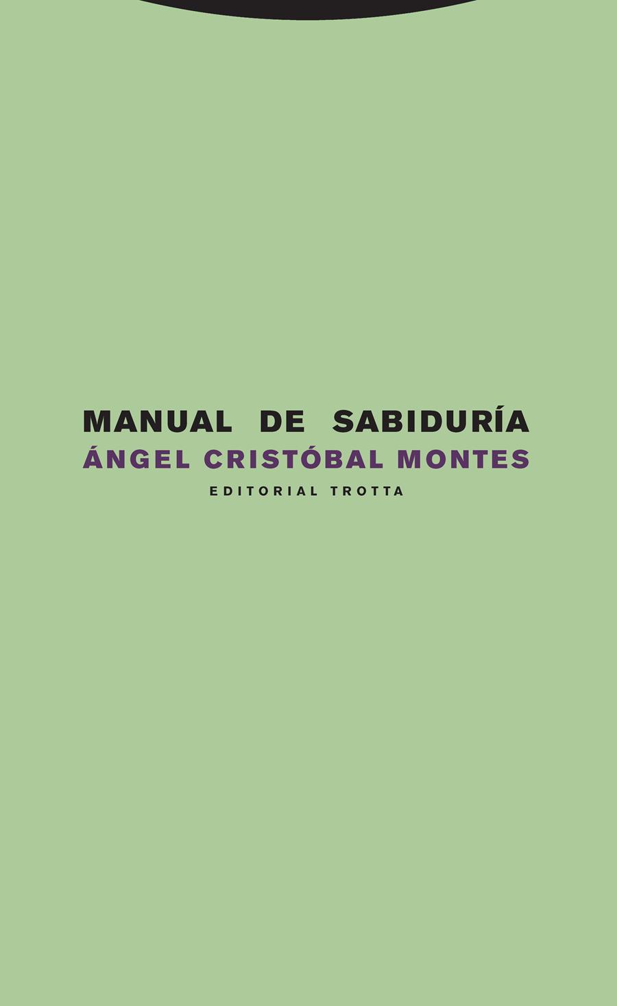 MANUAL DE SABIDURÍA | 9788498797756 | CRISTOBAL MONTES, ANGEL