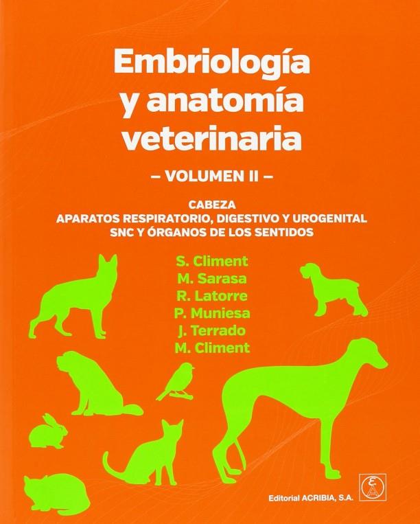 CABEZA, APARATOS RESPIRATORIO, DIGESTIVO Y UROGENITAL, SNC Y ÓRGANOS DE LOS SENTIDOS | 9788420011660 | CLIMENT PERIS, S. / SARASA BARRIO, MANUEL / MUNIESA LORDA, PEDRO
