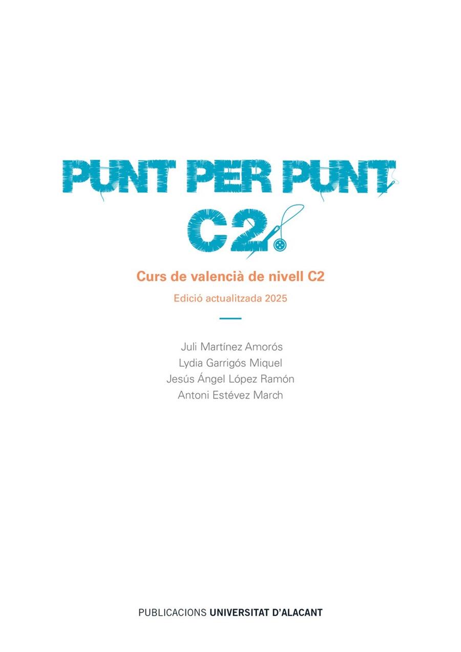 PUNT PER PUNT. C2 | 9788497179256 | MARTÍNEZ AMORÓS, JULI