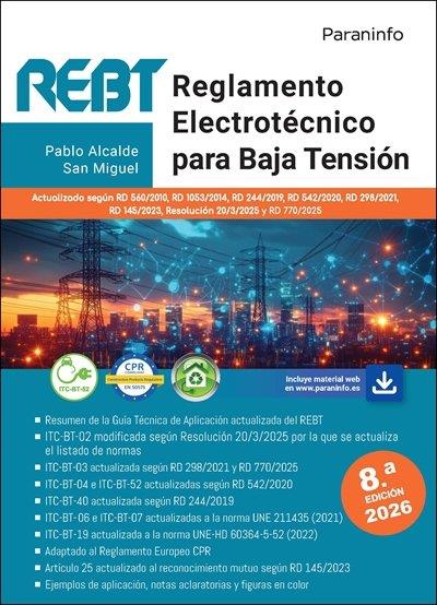 REGLAMENTO ELECTROTÉCNICO PARA BAJA TENSIÓN. REBT (8 EDICIÓN 2026) | 9788428363723 | ALCALDE SAN MIGUEL, PABLO