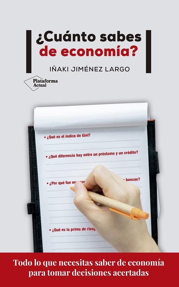 CUÁNTO SABES DE ECONOMÍA | 9788417622374 | JIMÉNEZ LARGO, IÑAKI