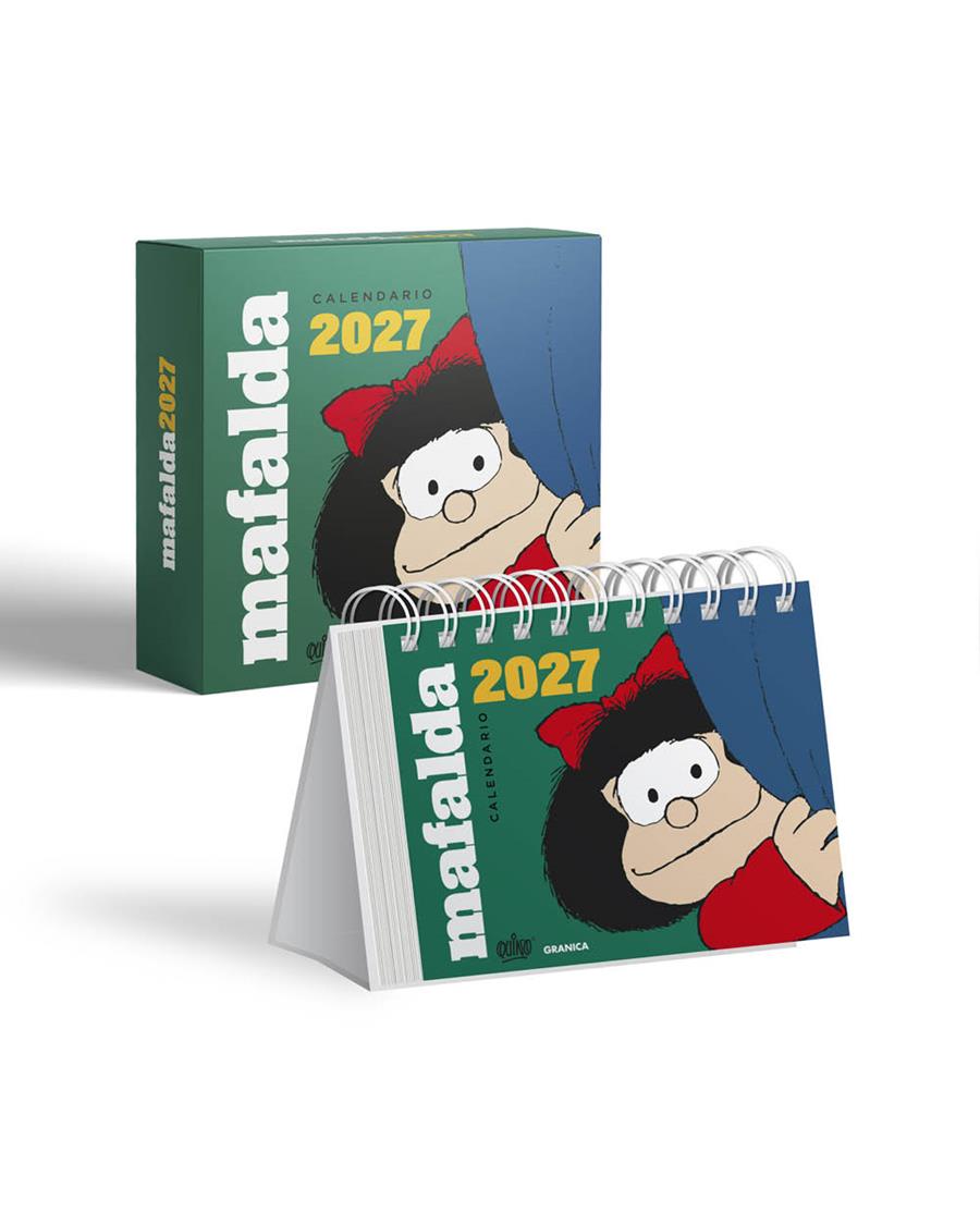 CALENDARIO 2027 MAFALDA ESCRITORIO VERDE CON CAJA | 9786316693938 | QUINO