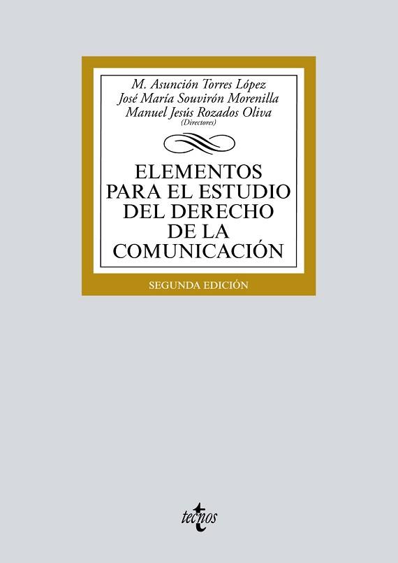 ELEMENTOS PARA EL ESTUDIO DEL DERECHO DE LA COMUNICACIÓN | 9788430972067 | TORRES LÓPEZ, MARÍA ASUNCIÓN / SOUVIRÓN MORENILLA, JOSÉ MARÍA / ROZADOS OLIVA, MANUEL JESÚS / ÁVILA