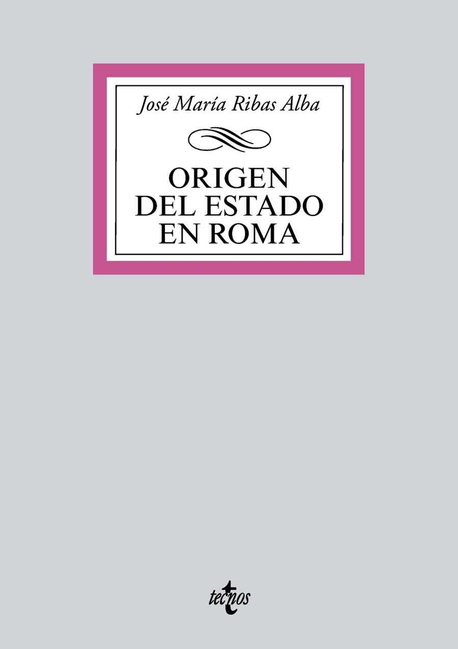 ORIGEN DEL ESTADO EN ROMA | 9788430975365 | RIBAS ALBA, JOSÉ MARÍA