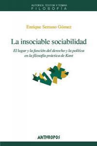 INSOCIABLE SOCIABILIDAD, LA | 9788476587058 | SERRANO GOMEZ, ENRIQUE