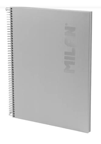 LLIBRETA A4 80 FULLS SHADOW QUADRES GRIS | 8411574115793