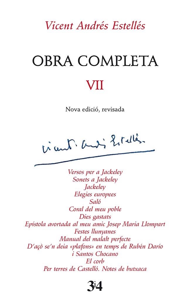 OBRA COMPLETA VII. VICENT ANDRÉS ESTELLÉS. (NOVA EDICIÓ REVISADA) | 9788417469306 | ANDRÉS ESTELLÉS, VICENT