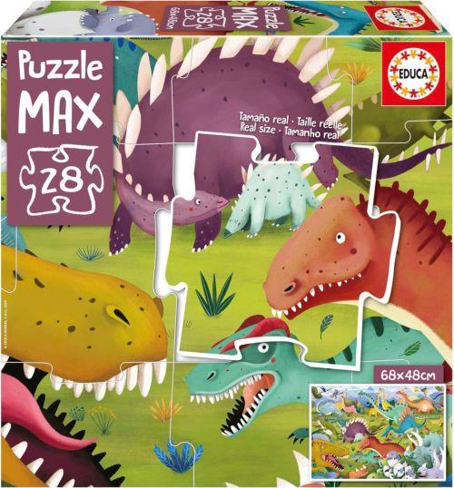 PUZZLE MAX 28 PIEZAS DINOSAURIOS | 8412668199545