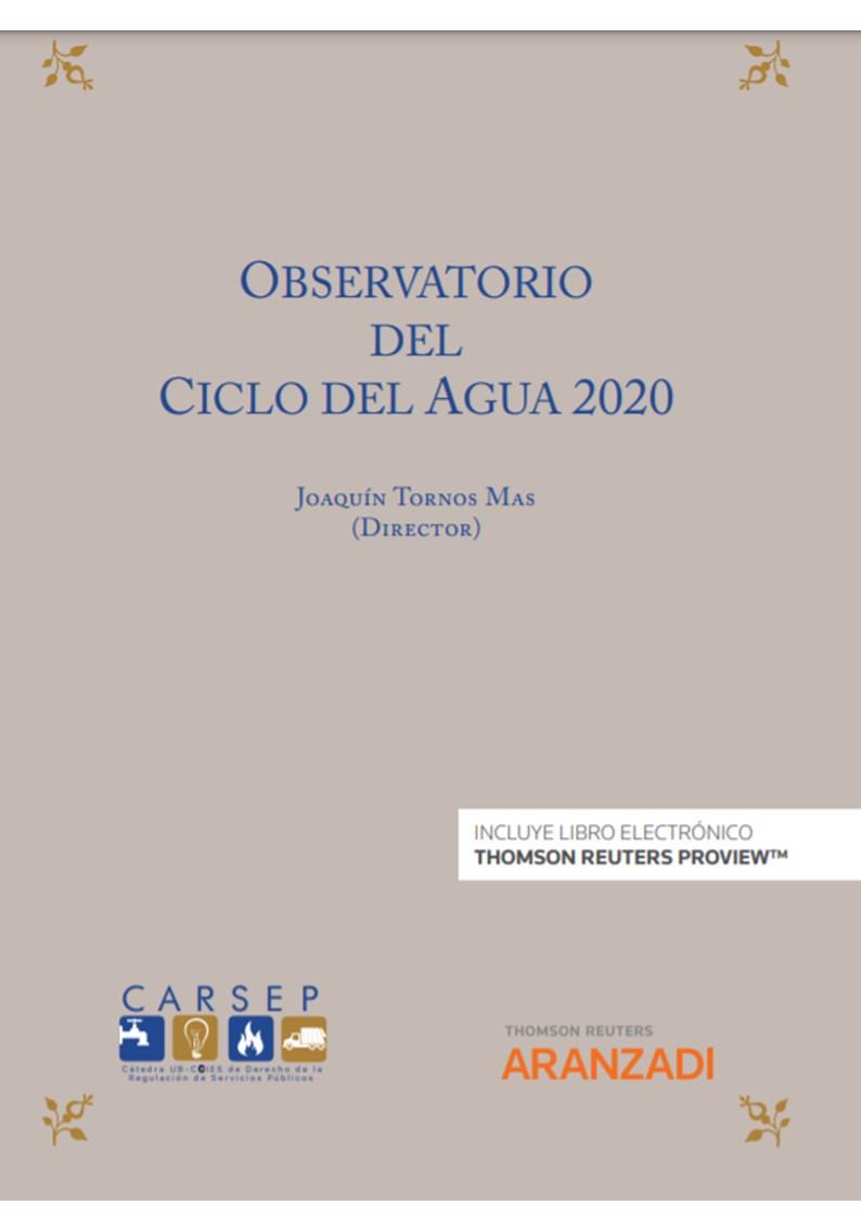 OBSERVATORIO DEL CICLO DEL AGUA 2020 | 9788413908557 | TORNOS MAS, JOAQUIN