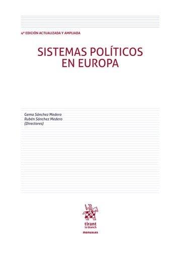 SISTEMAS POLITICOS EN EUROPA (4ª EDICIÓN) | 9791370215576 | SANCHEZ MEDERO, GEMA / SANCHEZ MEDERO, RUBÉN