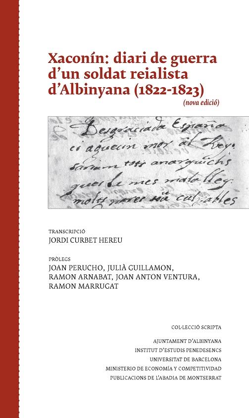 XACONÍN: DIARI DE GUERRA D'UN SOLDAT REIALISTA D'ALBINYANA (1822-1823) | 9788491911395 | CURBET HEREU, JORDI