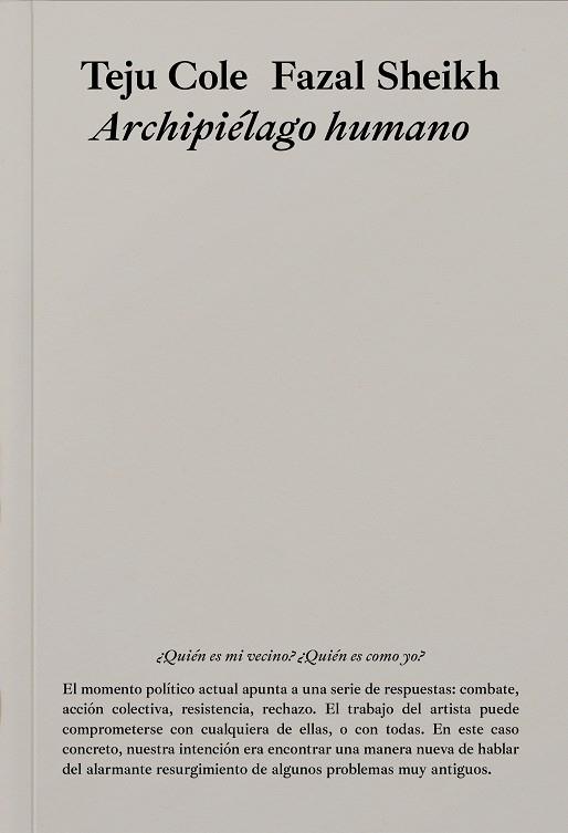 ARCHIPIÉLAGO HUMANO | 9788409587810 | COLE, TEJU / SHEIKH, FAZAL