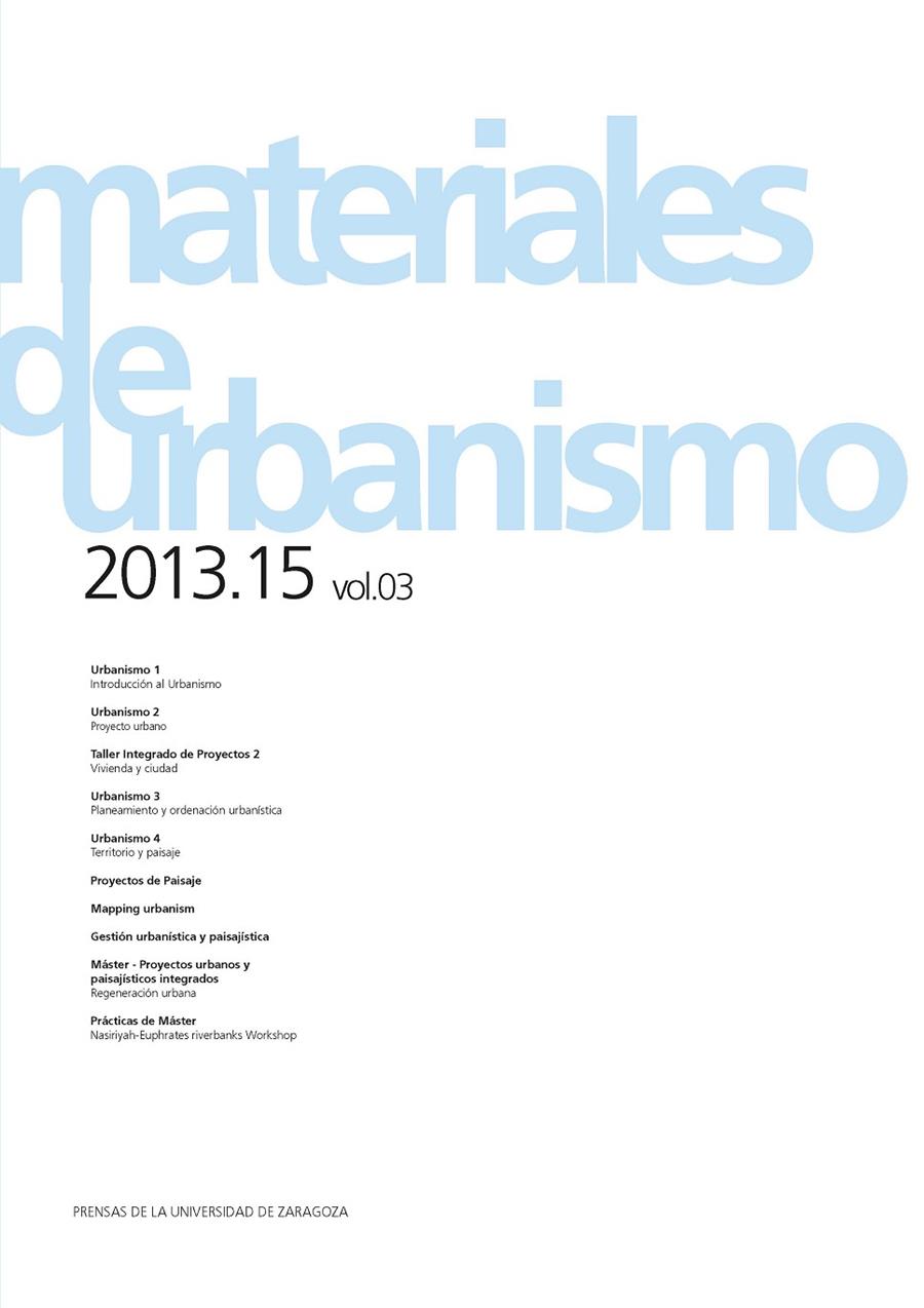 MATERIALES DE URBANISMO 2013.15 VOL.03 | 9788416515486
