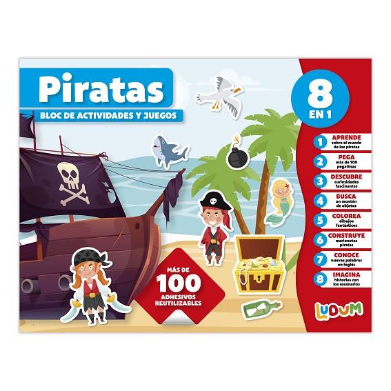LUDUM BLOC 8 EN 1 PIRATAS | 9788410133037 | IMAGILAND
