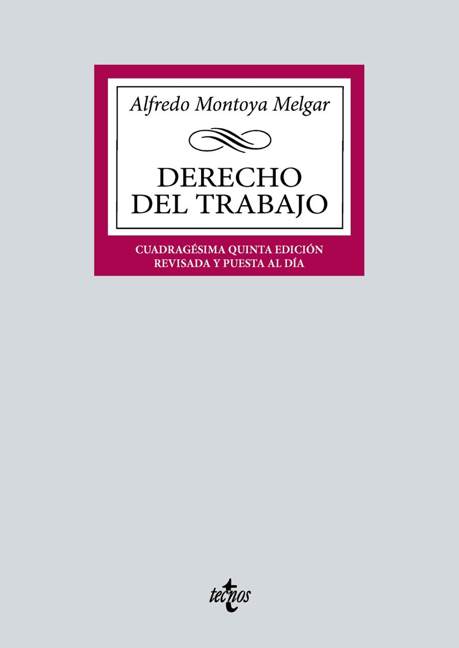 DERECHO DEL TRABAJO | 9788430990498 | MONTOYA MELGAR, ALFREDO