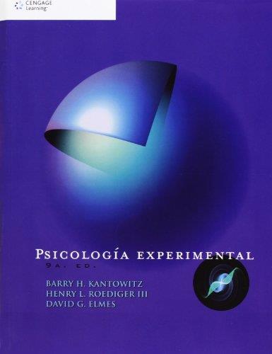 PSICOLOGIA EXPERIMENTAL (9 ED) | 9786074814958 | KANTOWITZ