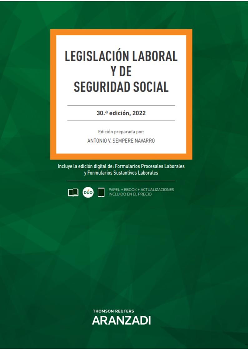 LEGISLACION LABORAL Y DE SEGURIDAD SOCIAL | 9788411243865 | GALIANA MORENO, JESÚS Mª/SEMPERE NAVARRO, ANTONIO V.