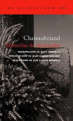 MEMORIAS DE ULTRATUMBA (2 VOLUMS) | 9788496136878 | CHATEAUBRIAND